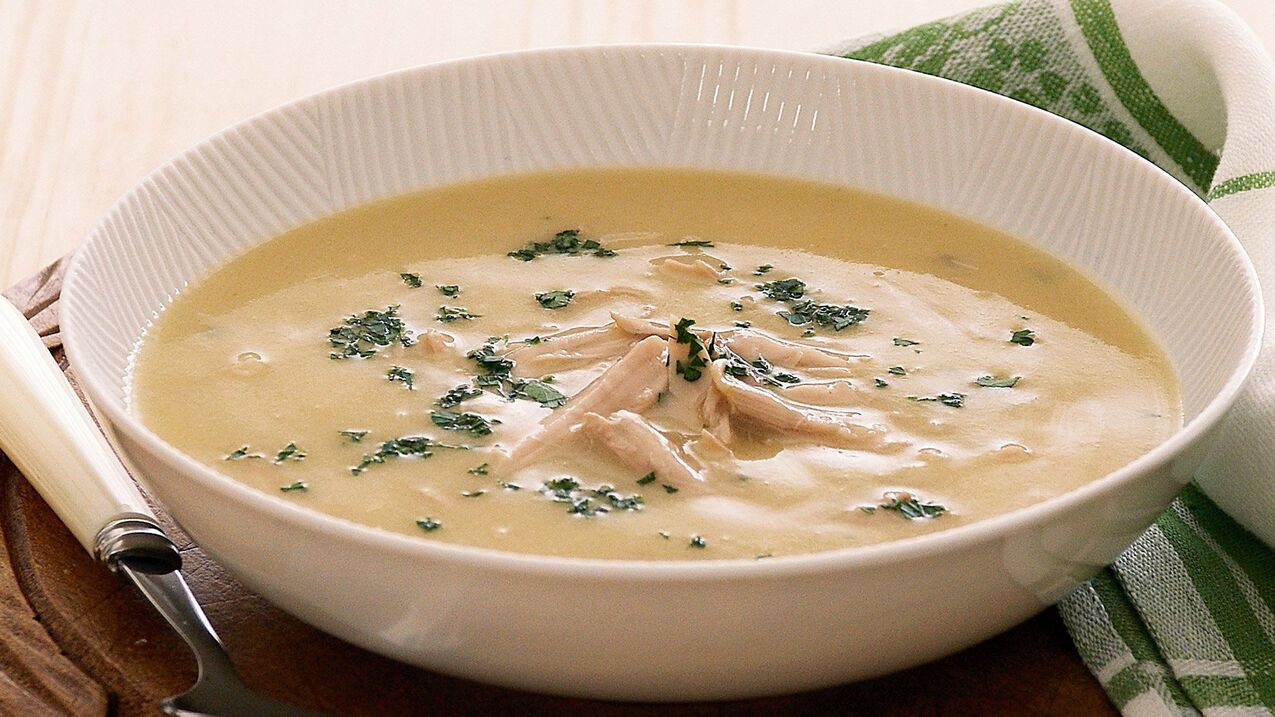 Soupe à la crème d'oeufs
